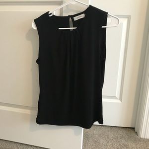 Black sleeveless dress top